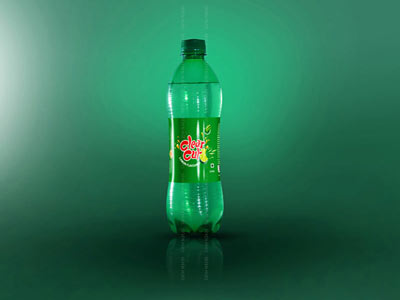 cola lemon bottle label design